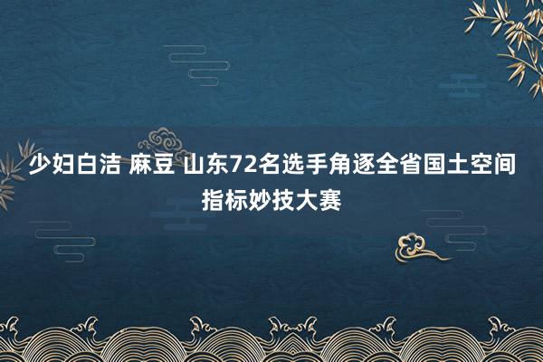 少妇白洁 麻豆 山东72名选手角逐全省国土空间指标妙技大赛